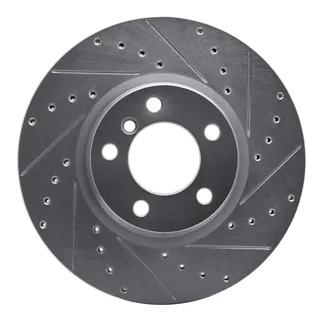 R1 Concepts EDZ-31121R Brake Rotor Drilled and Slotted Silver